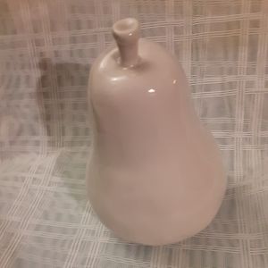 Decorative Ceramic Pear Dove Grey App 7" Tall